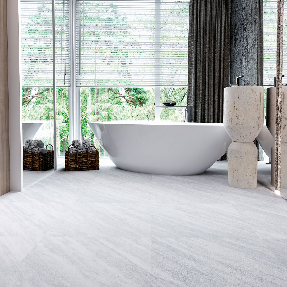 Hurok Marble - Hardscape Collection - Natural Stone Pavers - Atlantic Blue Sandblasted