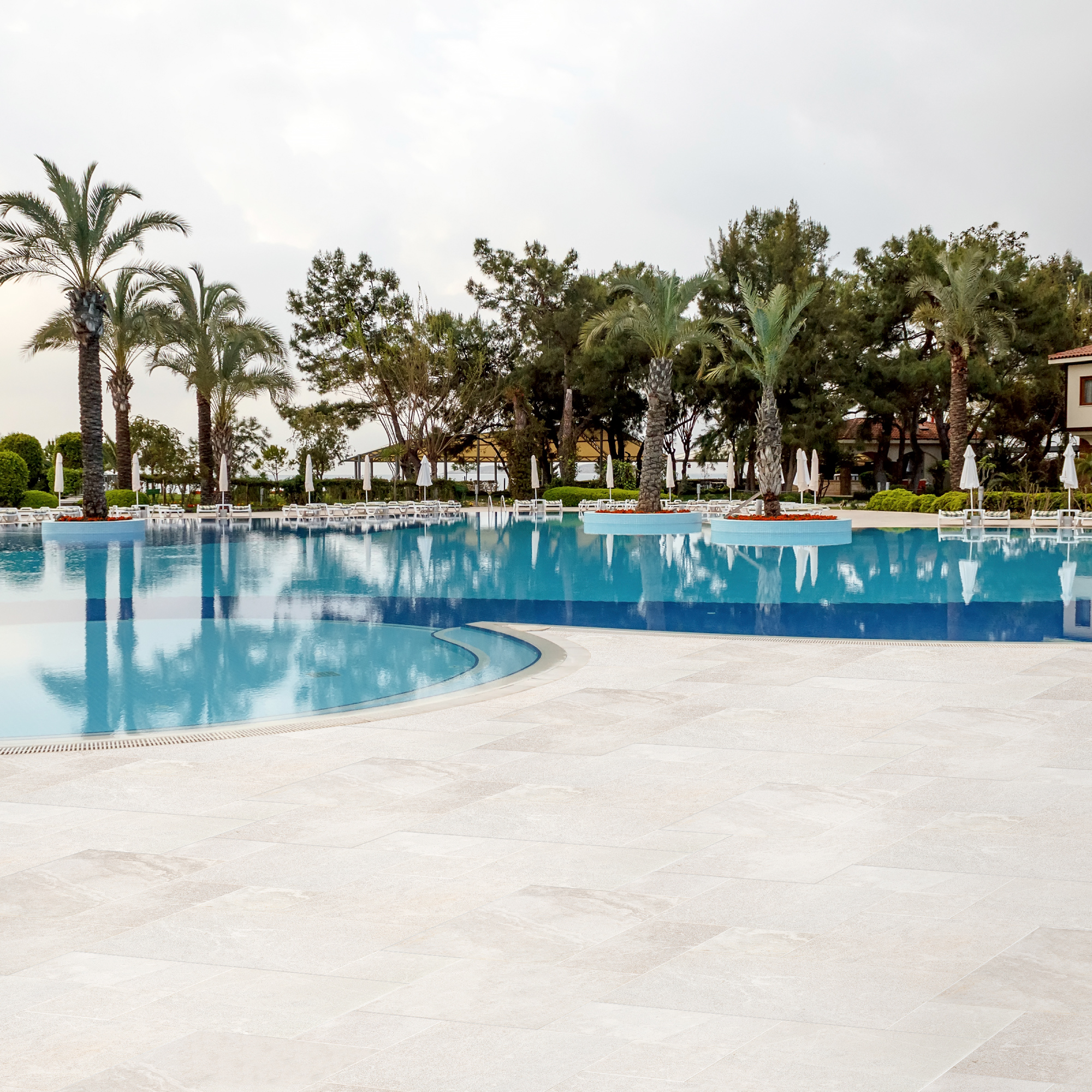 Hurok Marble - Hardscape Collection - Natural Stone Pavers - Marble Pavers - Atlantic Cream Sandblasted Finished