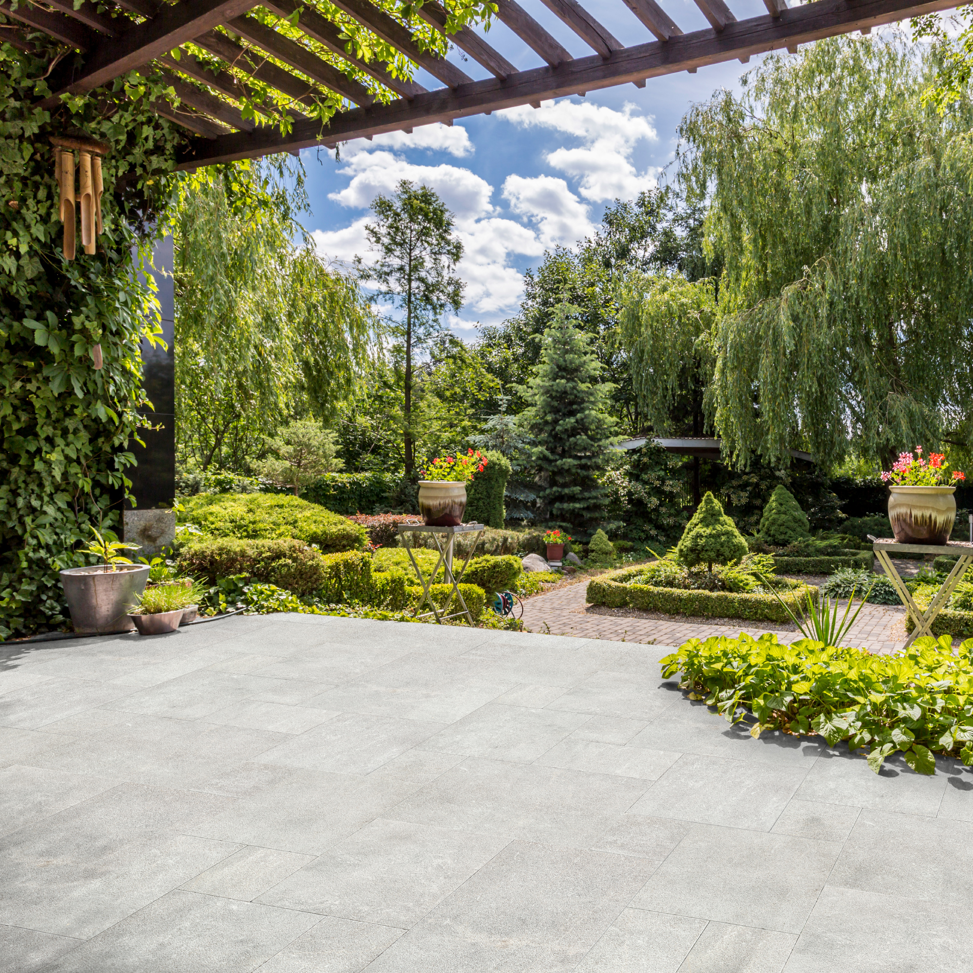 Hurok Marble - Hardscape Collection - Natural Stone Pavers - Marble Pavers - Atlantic Silver Sandblasted Finished