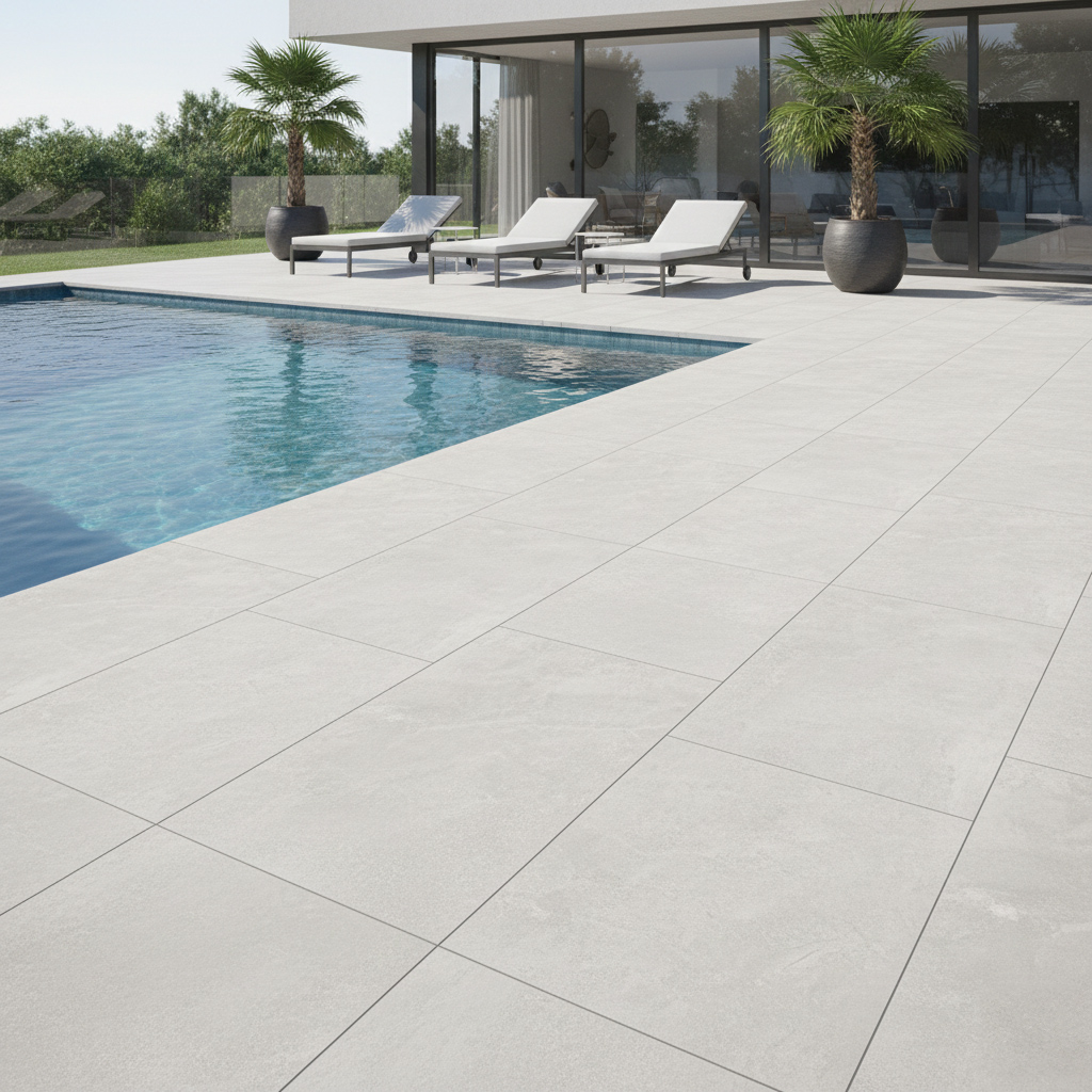 Hurok Marble - Hardscape Collection - Porcelain Pavers - Rasa White Finished
