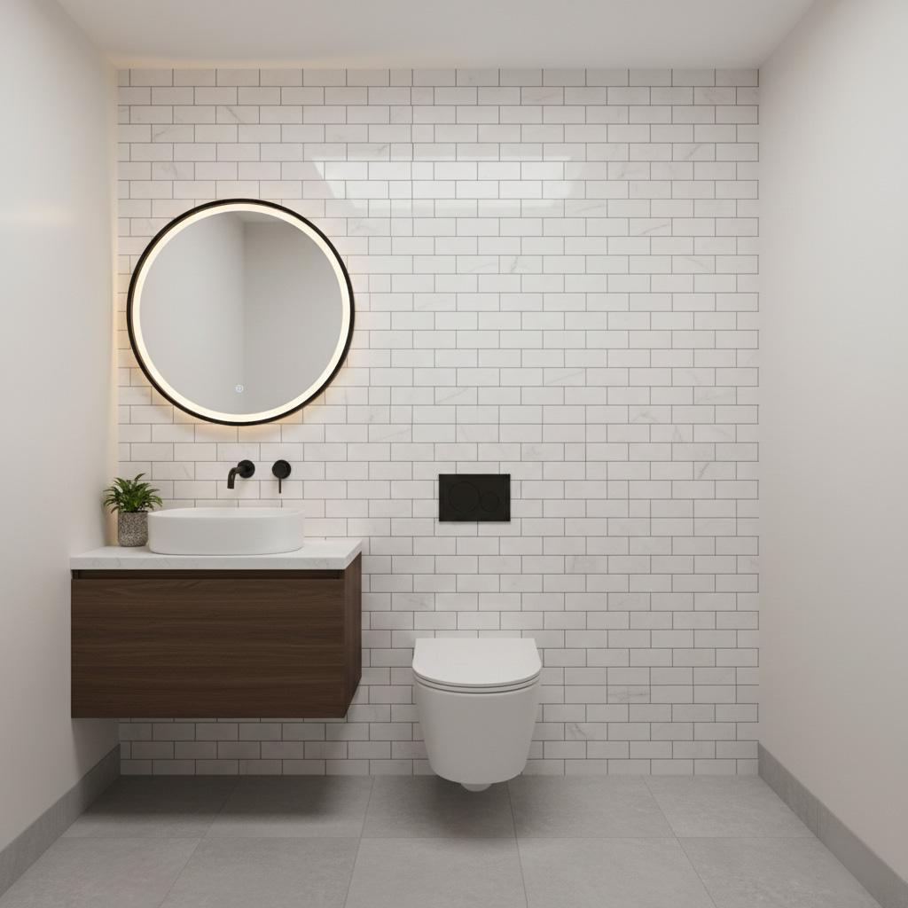 EVEREST WHITE BRICK POLISHED MARBLE MOSAIC 1x2 - Finished