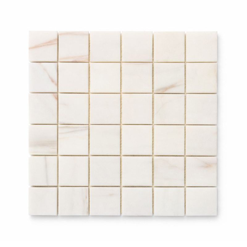 EVEREST WHITE POLISHED MARBLE MOSAIC 2x2