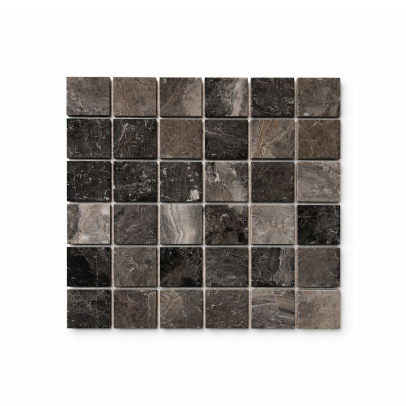 SILVER FANTASY POLISHED MARBLE MOSAIC 2x2