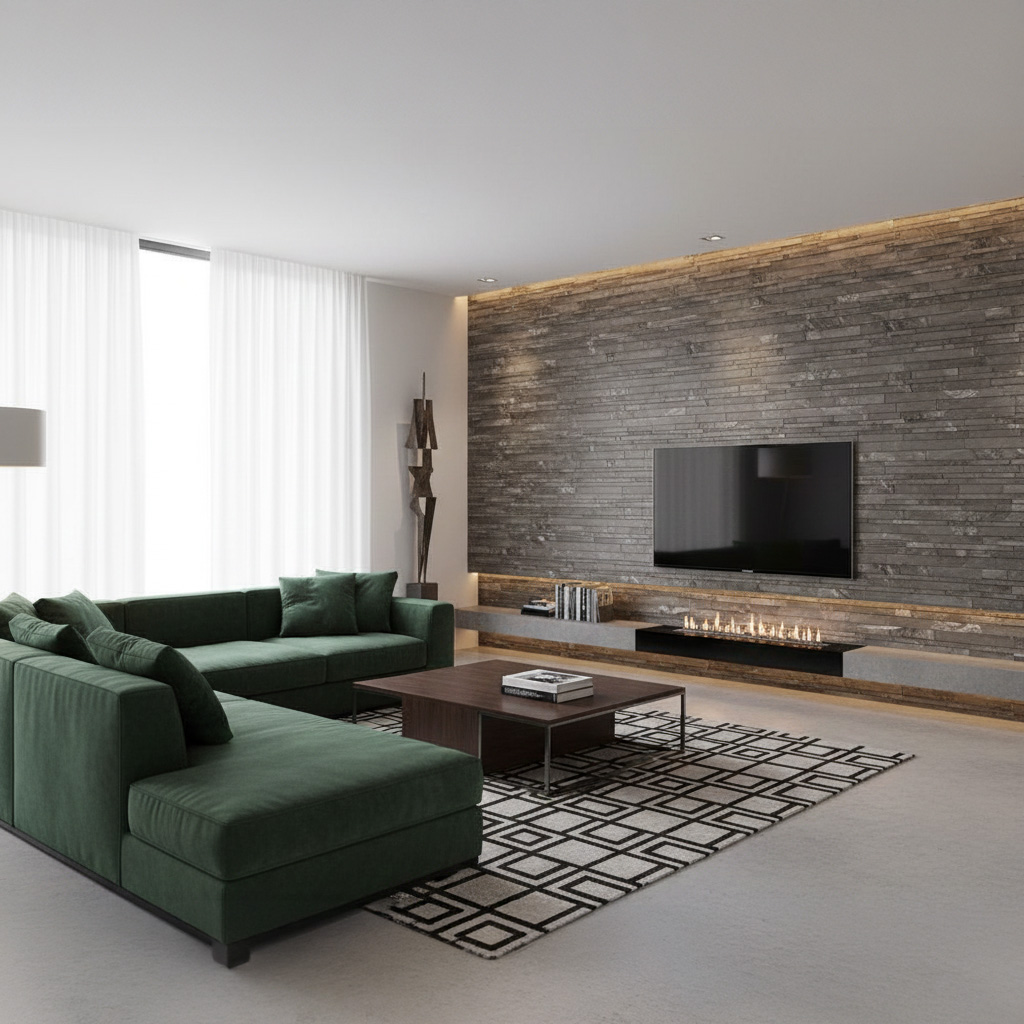 SILVER POLISHED LINEAR MARBLE MOSAIC - Finished